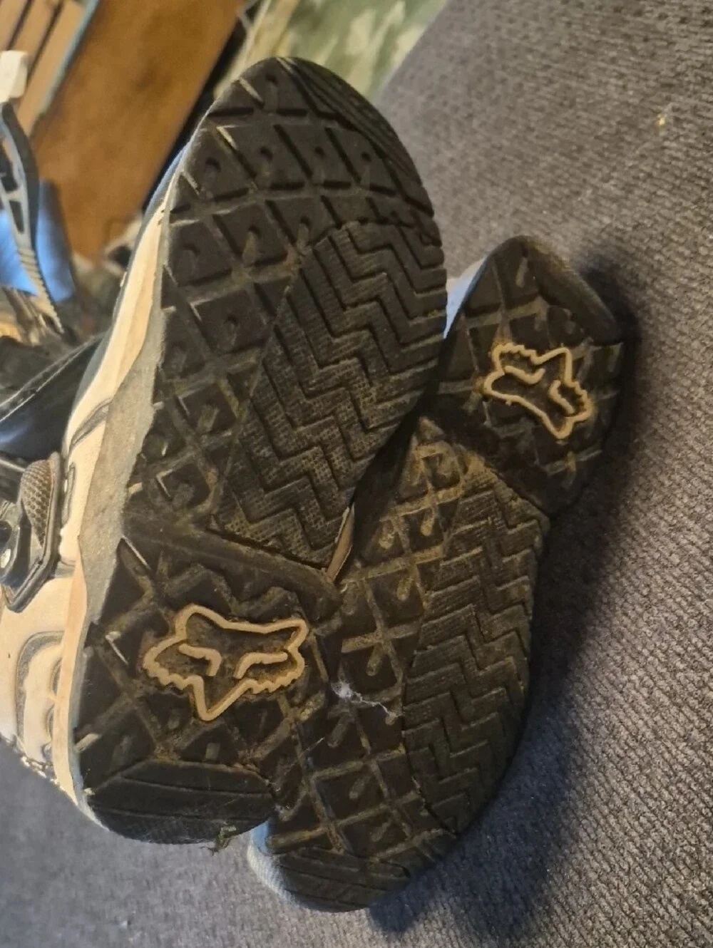 Fox Men’s Black and White Motocross Comp 5 Boots